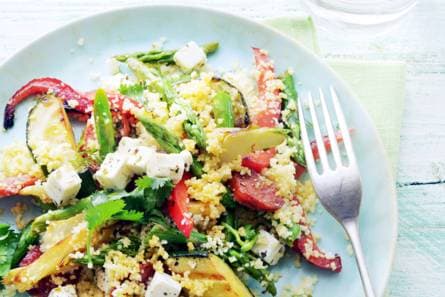 Couscous met geroosterde lentegroenten