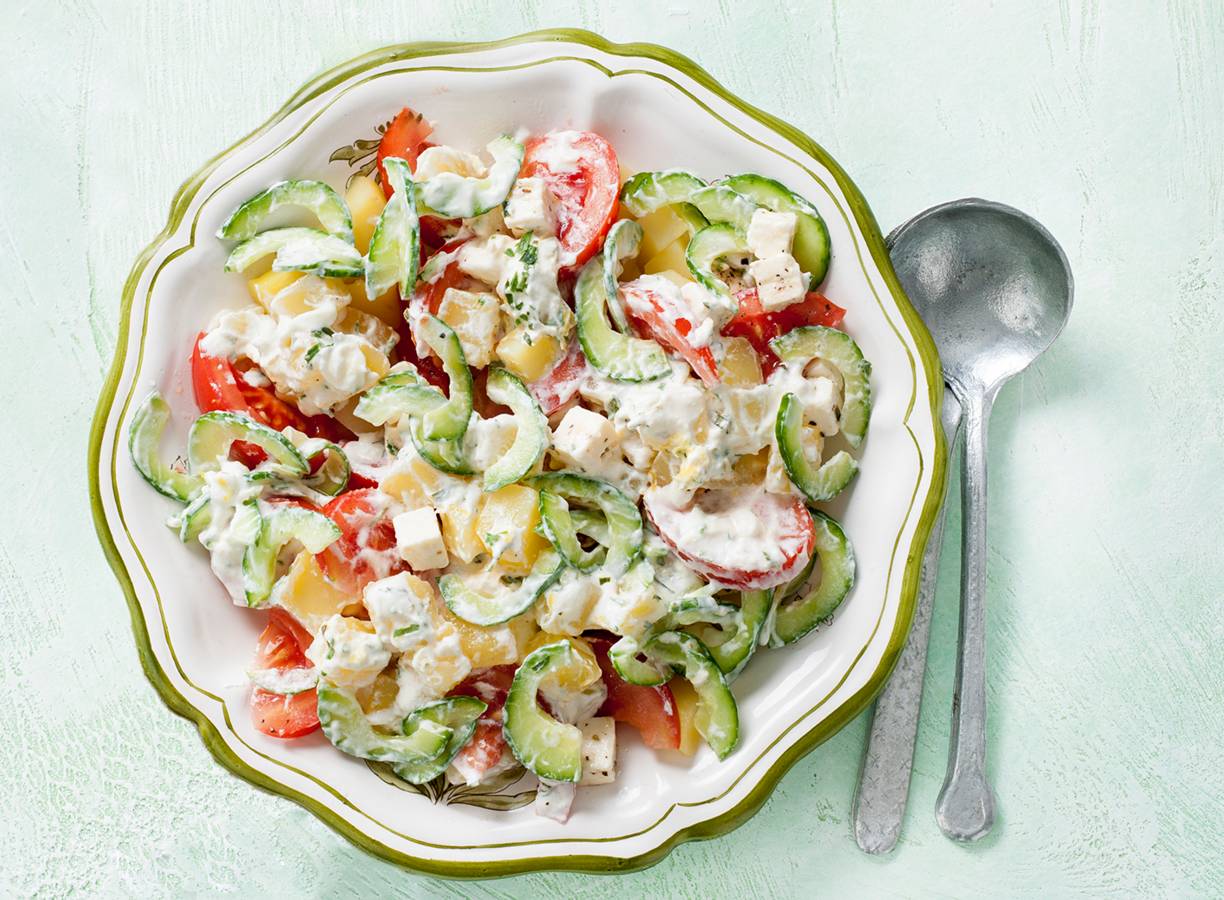 Griekse aardappelsalade