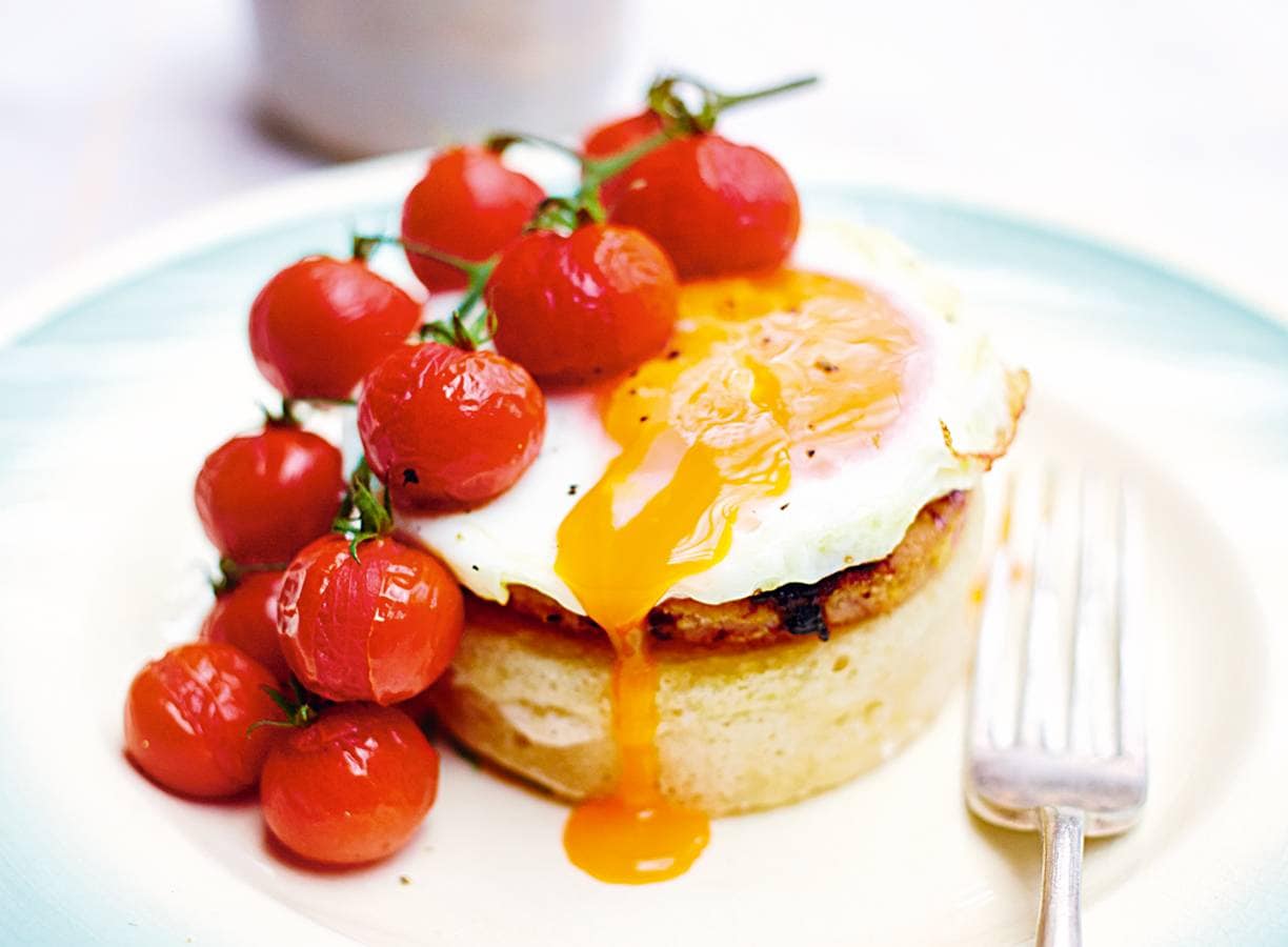 Rachel Khoo's aardappelcrumpets met zoete ham