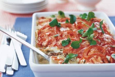 Ovenschotel met geitenkaas en koolrabi