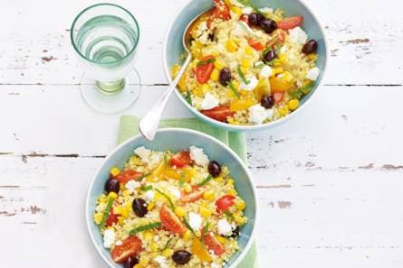 Bloemkoolcouscous met maïs
