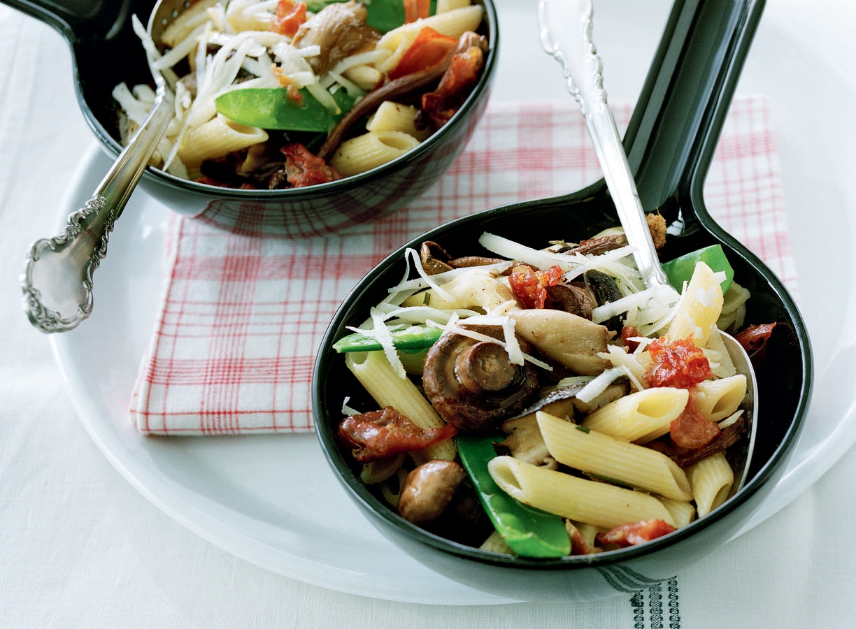 Penne met peultjes
