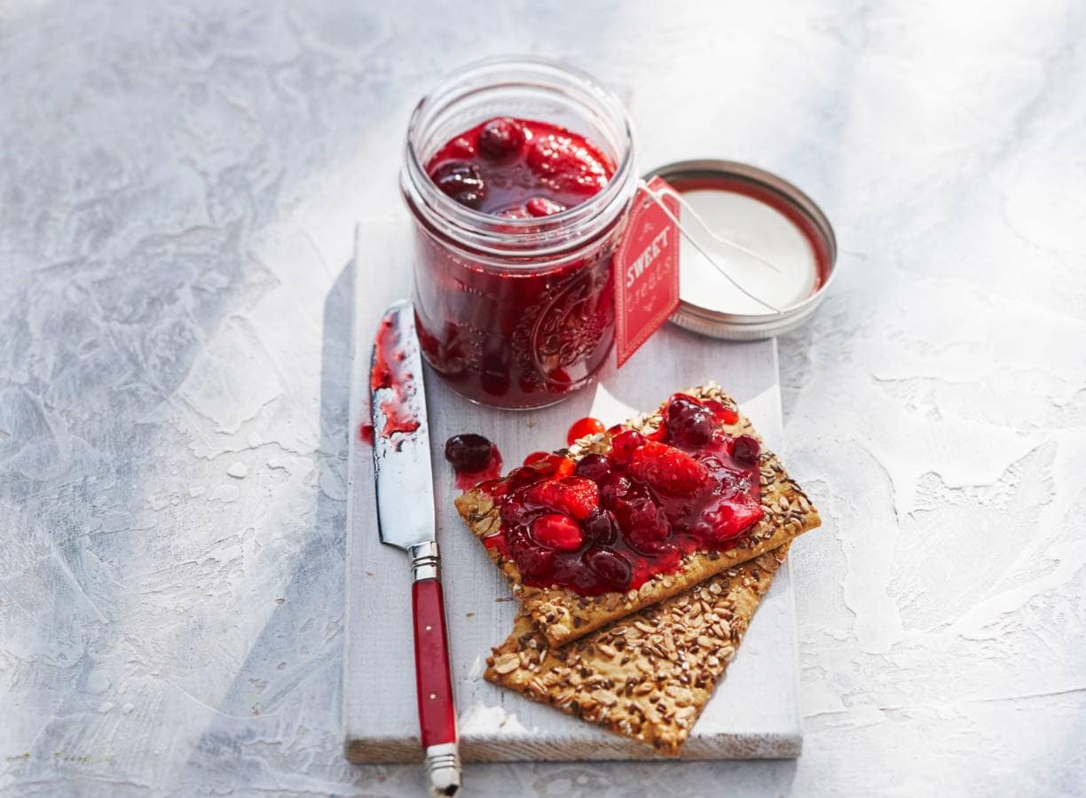Aardbeien-cranberryjam
