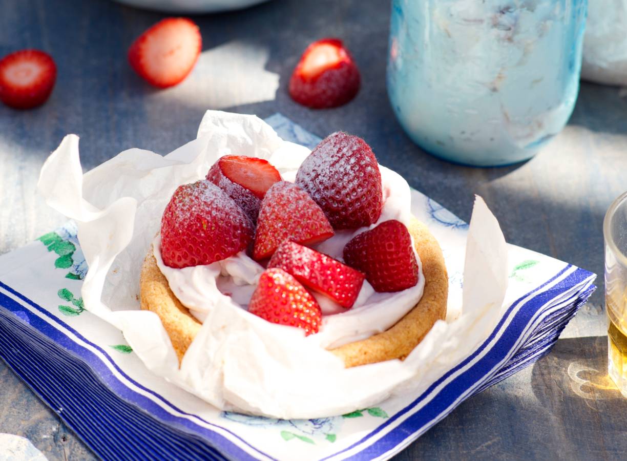 Aardbeientaartjes met mascarpone