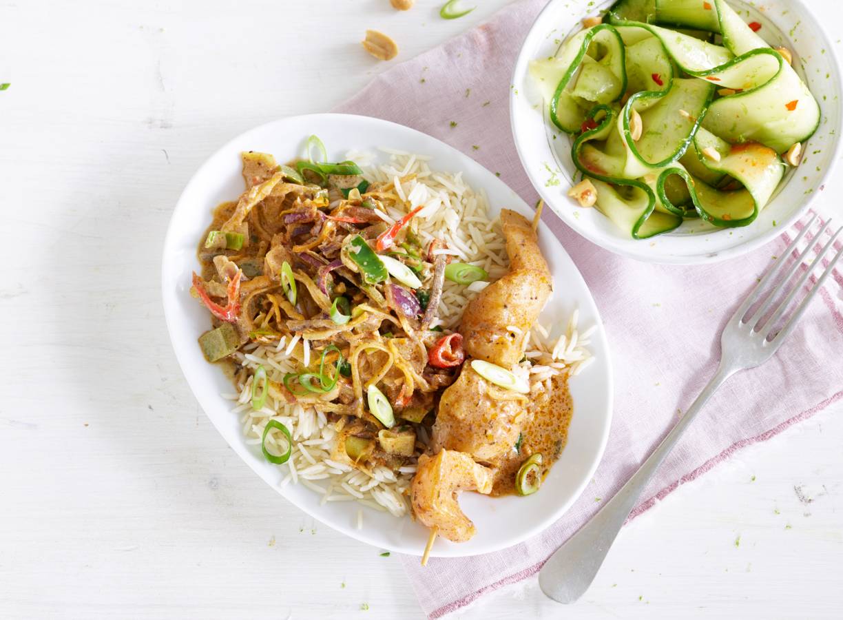 Groentecurry met vissaté