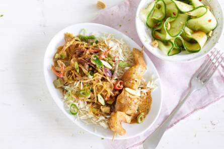 Groentecurry met vissaté