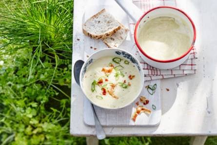 Koude Opperdoezersoep met pancetta