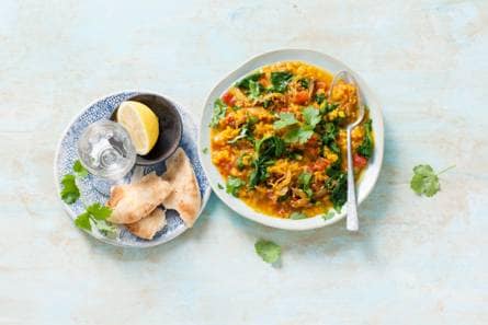 Dahl met spinazie