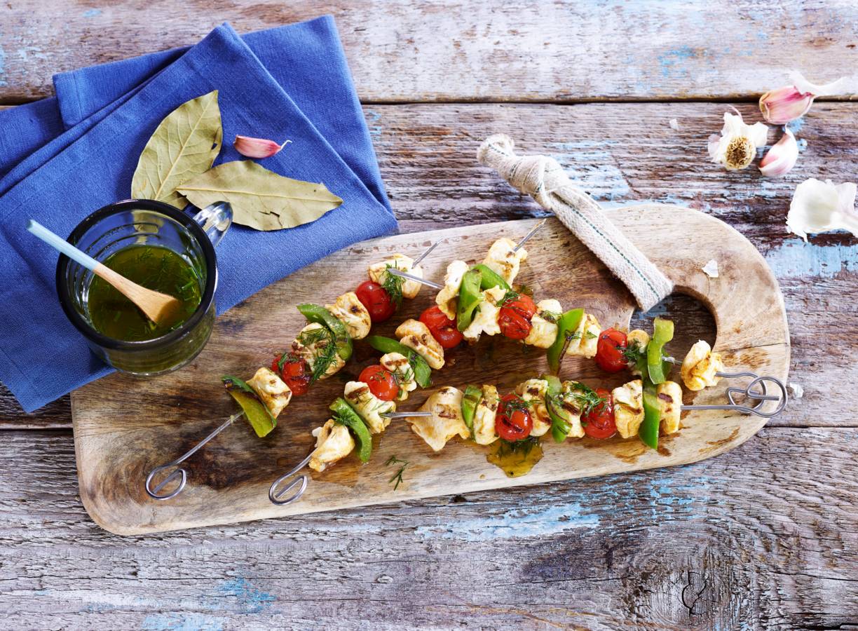 Gegrilde viskebabs