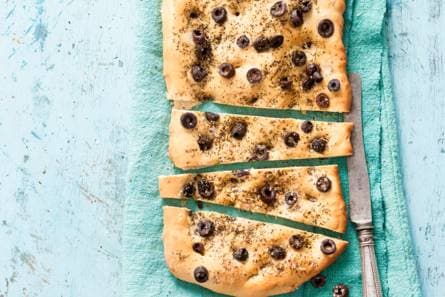 Focaccia met olijven