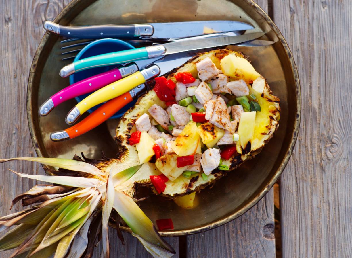 Pittige kip-ananassalade