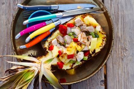 Pittige kip-ananassalade