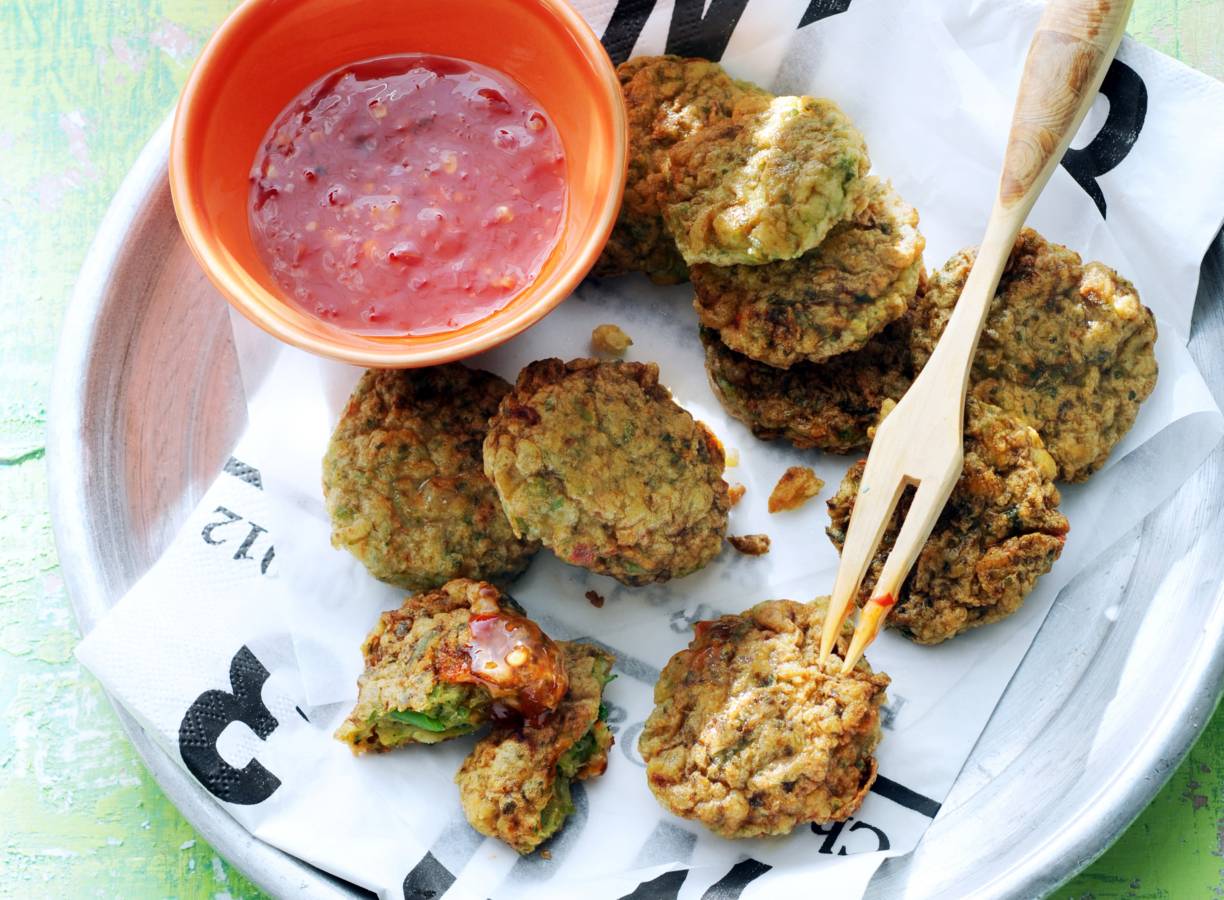 Snelle Thaise viskoekjes met chilisaus