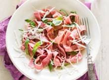 Op een roze wolk door deze verrukkelijke homemade tagliatelle.