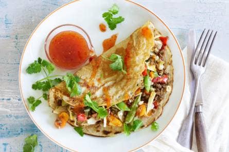Meergranenpannenkoeken met groenten