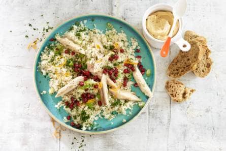 Bloem­kool­cous­cous met ma­kreel