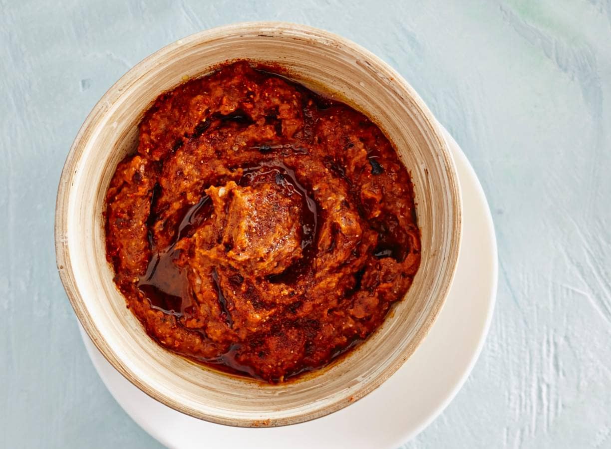 Snelle auberginedip met knoflook