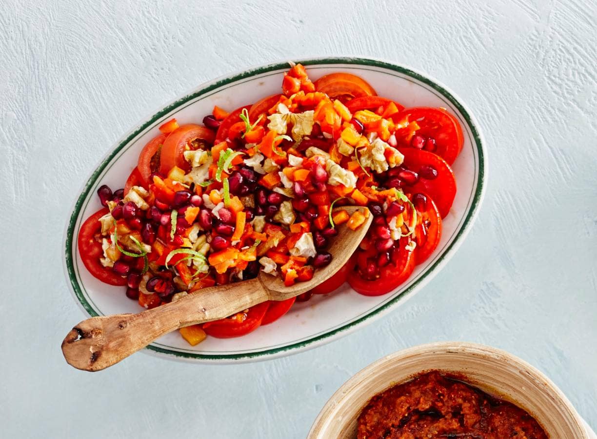 Tomatensalade met walnoot
