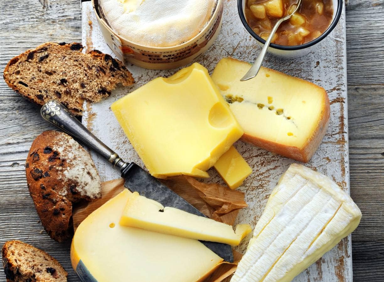 Kaasplank met 5 spice-perenjam