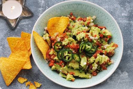 Guacamole met chorizokruim