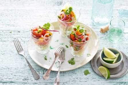 Kipcocktail met kakifruit
