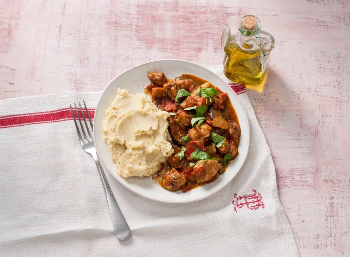 Kipstoof met gegrilde groenten