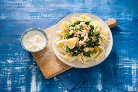 Romige pappardelle met krab