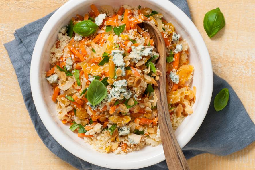 Couscous met pittige garnalen recept Allerhande Albert Heijn