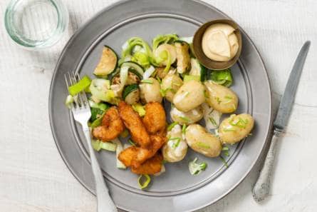 Kibbeling met krieltjes & mayonaise