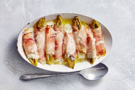 Wit­lof met gei­ten­kaas en ham