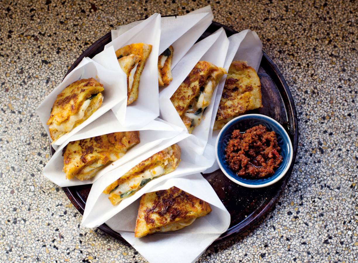 Gebakken mozzarellatosti