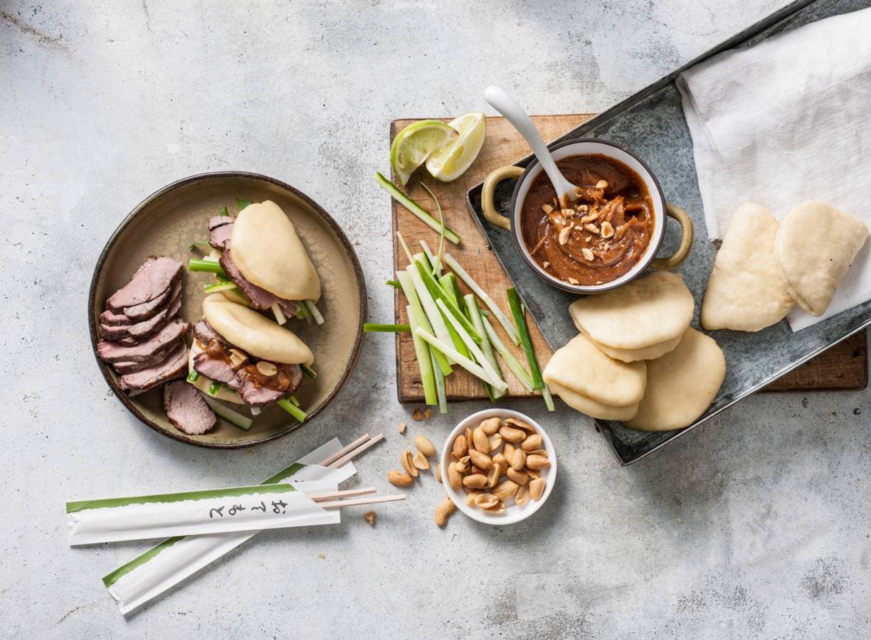 Steamed buns met 5 spice-eend