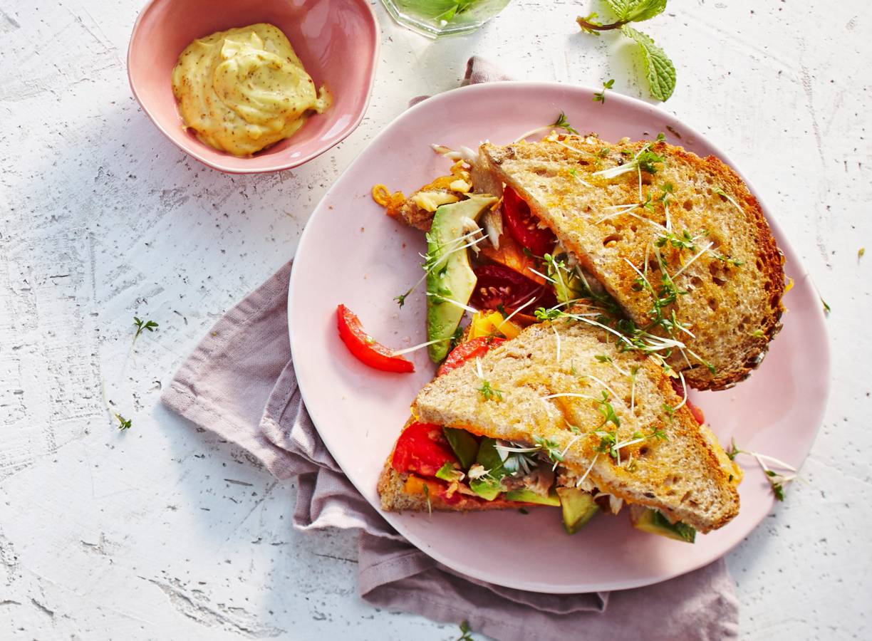 Tosti makreel-avocado