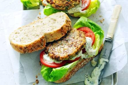 Brood­je veg­gie­bur­ger