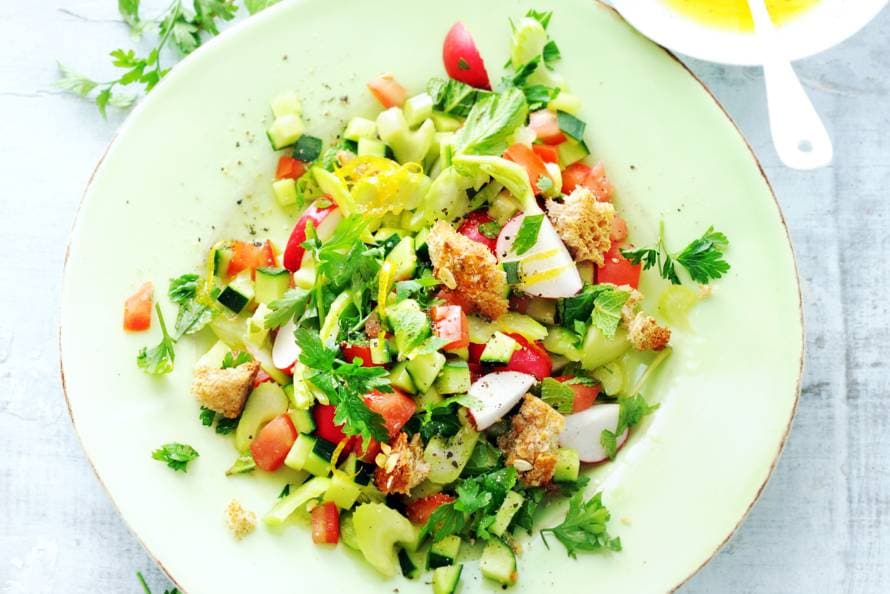 Geroosterd brood & radijssalade