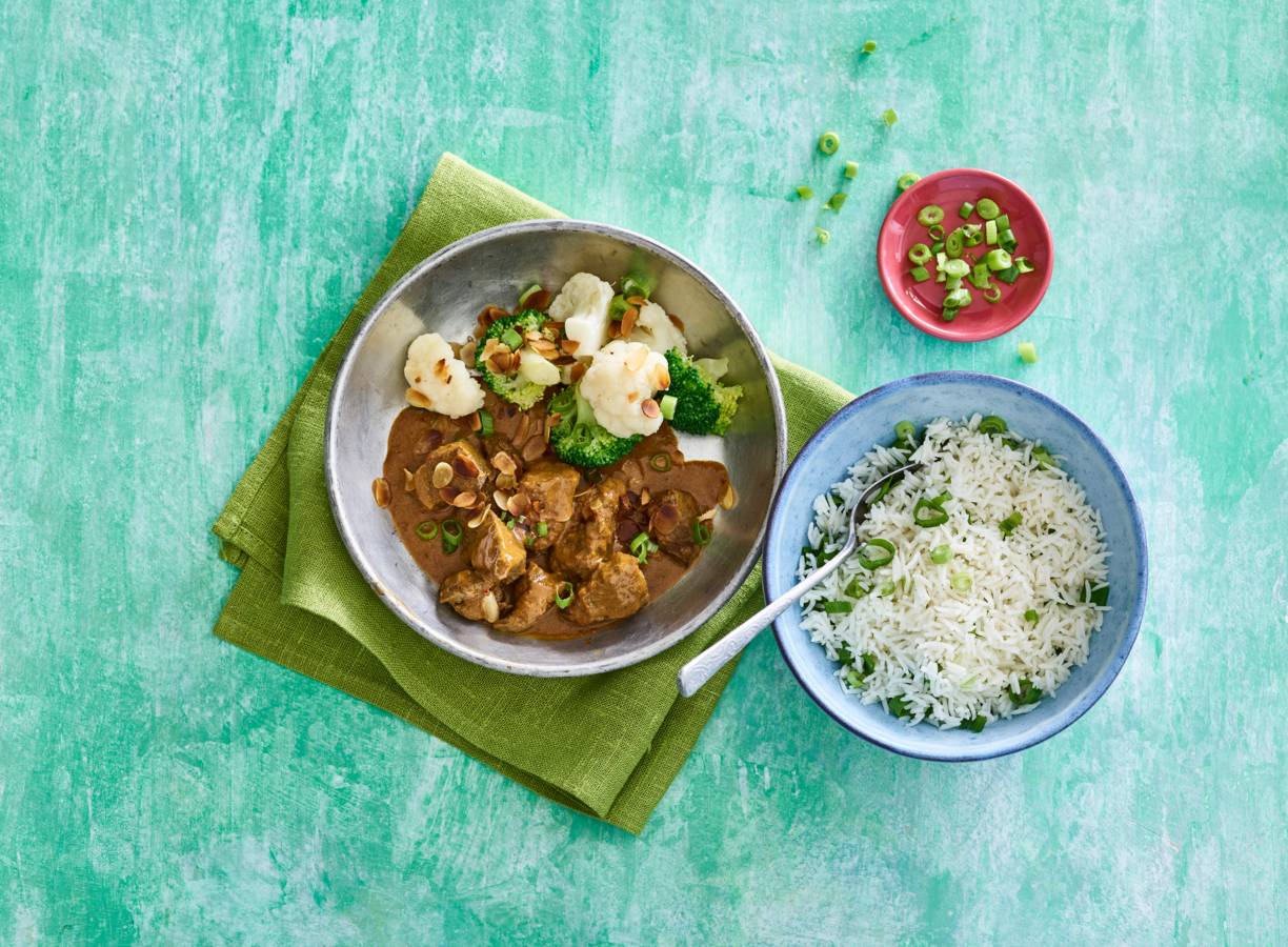Indiase curry met biefstukpuntjes