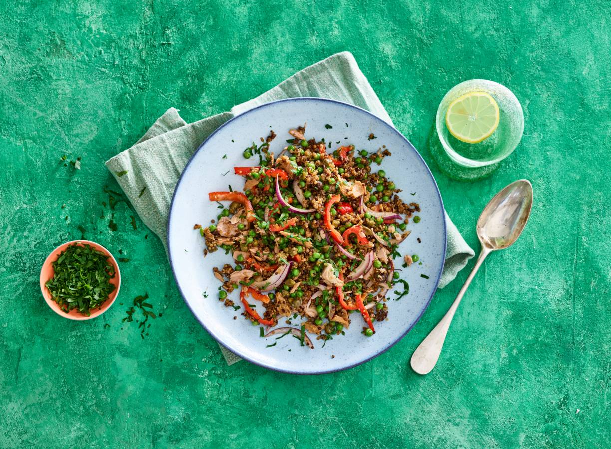 Quinoa met groenten en tonijn