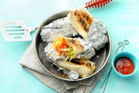 Gegrilde wraps met pulled makreel