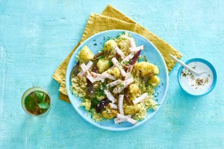 Couscous met za'ataryoghurt