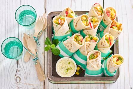 Kipwraps met mango en limoenmayonaise