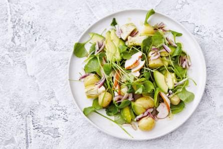 Lauwwarme posteleinsalade