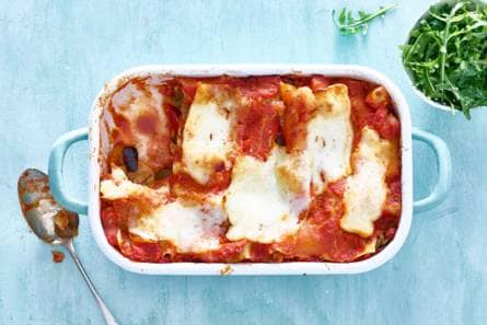 Rijkgevulde lasagne met grillkaas