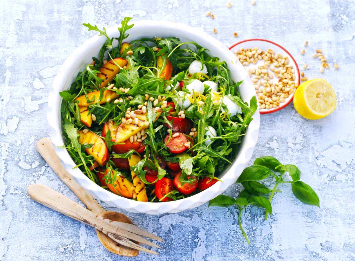 Salade met nectarine: hoe maak je dat?