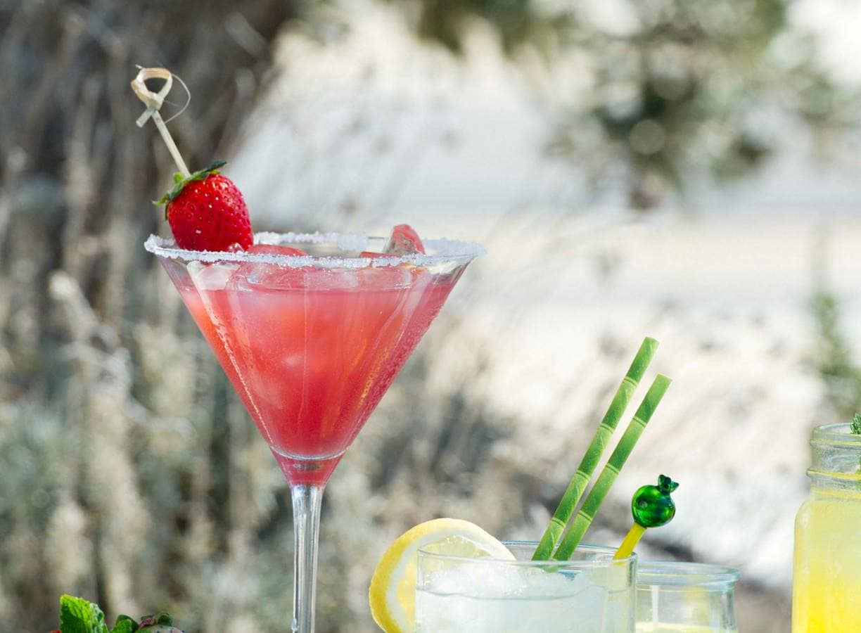 Strawberry daiquiri mocktail