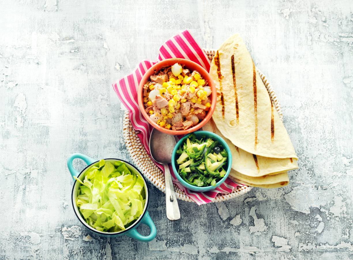 Tortilla's met tonijnsalade