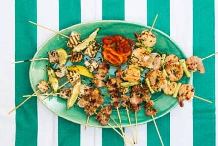 Gegrilde visspiesjes met gremolata