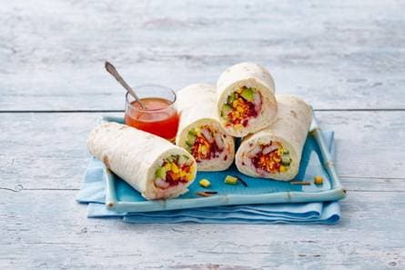 Sushi burrito met garnalen