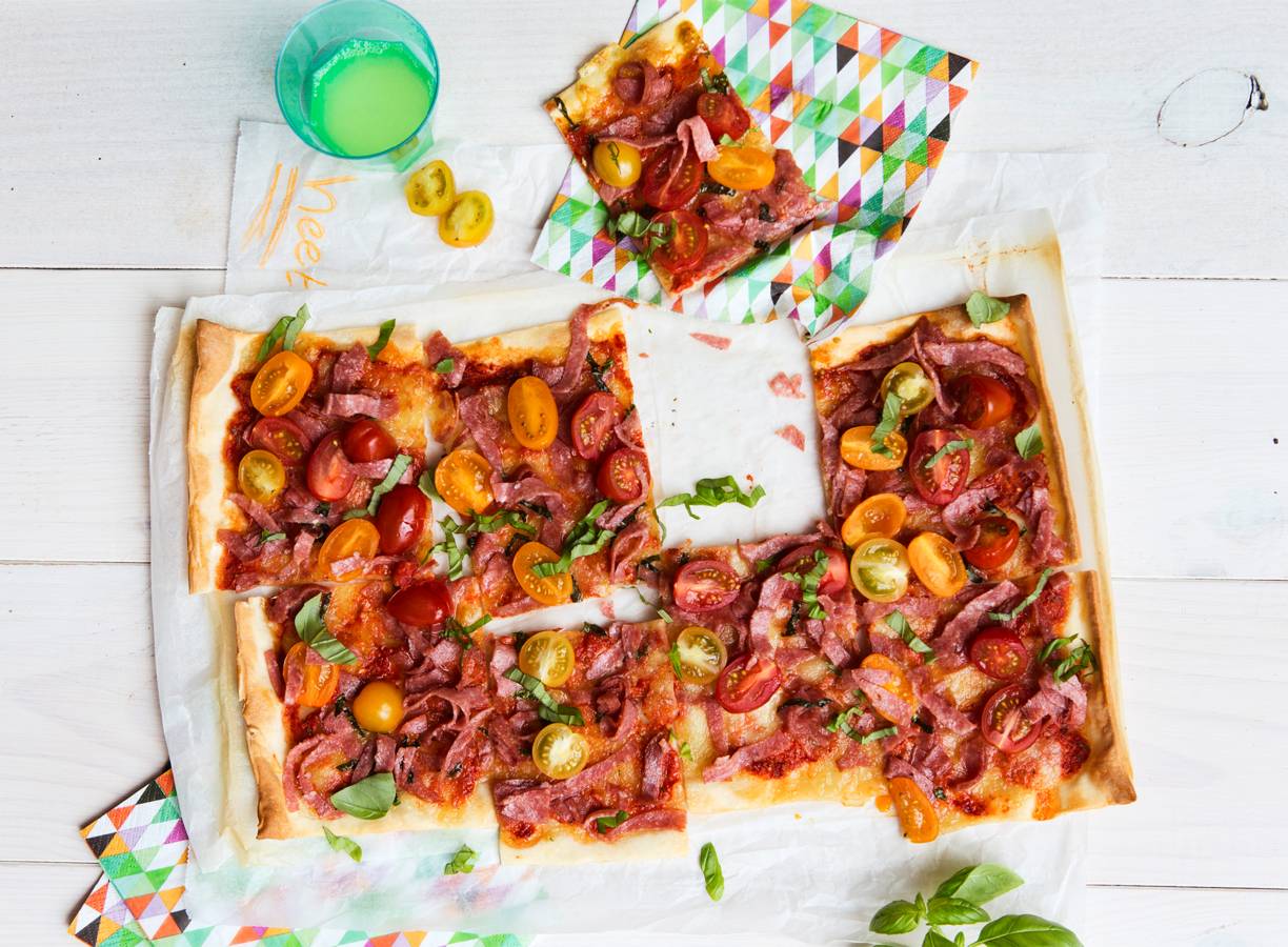 Plaatpizza maken