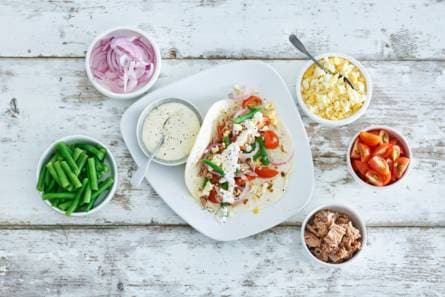 Wraps niçoise met tonijn