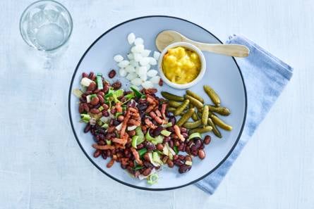 Captain's dinner met rode en bruine bonen